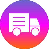 Truck Glyph Gradient Circle Icon Design vector