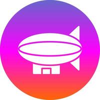 Blimp Glyph Gradient Circle Icon Design vector