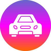 Car Glyph Gradient Circle Icon Design vector