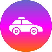 Car Glyph Gradient Circle Icon Design vector