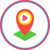 Location Flat Circle Icon vector