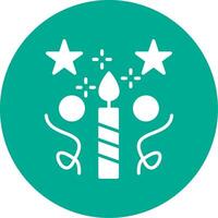 Candle Multi Color Circle Icon vector
