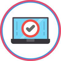 Verified Flat Circle Icon vector