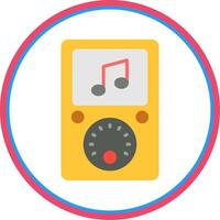 Music Player Flat Circle Icon vector