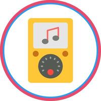 música jugador plano circulo icono vector