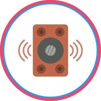 Speaker Flat Circle Icon vector