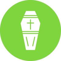 Coffin Multi Color Circle Icon vector