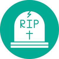 Tomb Multi Color Circle Icon vector