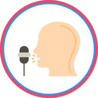 Recording Flat Circle Icon vector