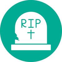 Tombstone Multi Color Circle Icon vector