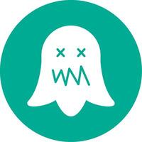 Ghost Multi Color Circle Icon vector