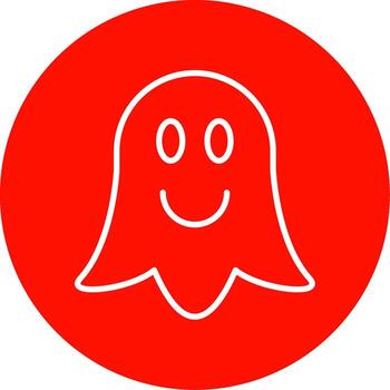 Ghost Multi Color Circle Icon vector