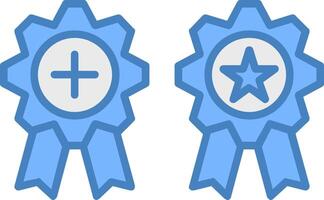 Medals Line Filled Blue Icon vector