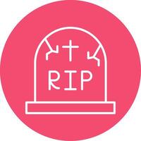 Cemetery Multi Color Circle Icon vector