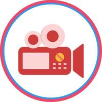 Camera Flat Circle Icon vector