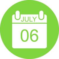 July Multi Color Circle Icon vector