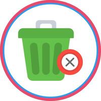 Delete Flat Circle Icon vector