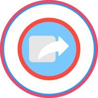 Share Flat Circle Icon vector