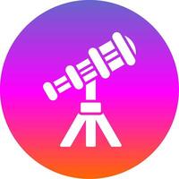 Telescope Glyph Gradient Circle Icon Design vector