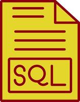 Sql Vintage Icon Design vector