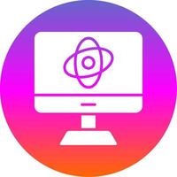 Computer Science Glyph Gradient Circle Icon Design vector