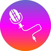 Microphone Glyph Gradient Circle Icon Design vector