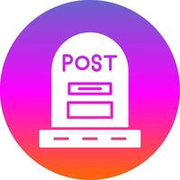 Post Glyph Gradient Circle Icon Design vector