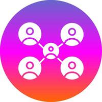 Networking Glyph Gradient Circle Icon Design vector