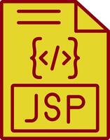 Jsp Vintage Icon Design vector