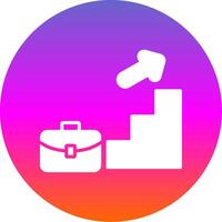Advancement Glyph Gradient Circle Icon Design vector