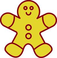 Gingerbread Man Vintage Icon Design vector