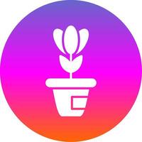 Plant Glyph Gradient Circle Icon Design vector
