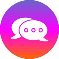 Messages Glyph Gradient Circle Icon Design vector