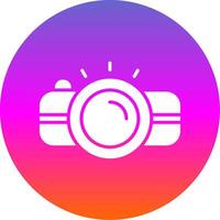 Projector Glyph Gradient Circle Icon Design vector