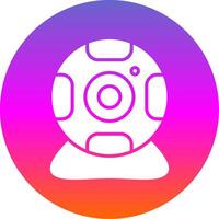 Web Cam Glyph Gradient Circle Icon Design vector