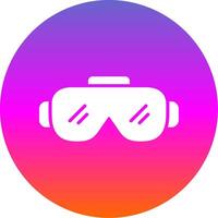 Goggles Glyph Gradient Circle Icon Design vector