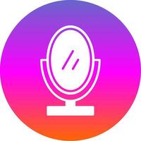 Mirror Glyph Gradient Circle Icon Design vector