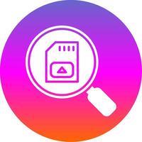 Sd Card Glyph Gradient Circle Icon Design vector