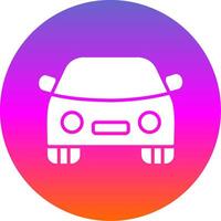 Car Glyph Gradient Circle Icon Design vector