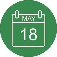 May Multi Color Circle Icon vector