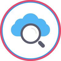 Cloud Computing Flat Circle Icon vector