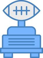 Football Line Filled Blue Icon vector