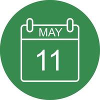 May Multi Color Circle Icon vector