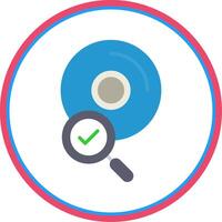 Cds Flat Circle Icon vector