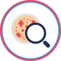 Petri Dish Flat Circle Icon vector