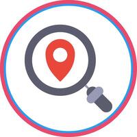 Map Pointer Flat Circle Icon vector