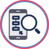 Mobile Phones Flat Circle Icon vector