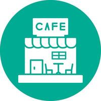 Cafe Multi Color Circle Icon vector
