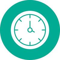 Clock Multi Color Circle Icon vector