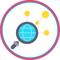 Networking Flat Circle Icon vector